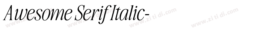 Awesome Serif Italic字体转换